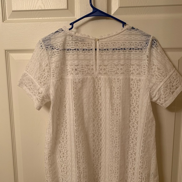 Ann Taylor Loft White Lace Blouse - Picture 3 of 3